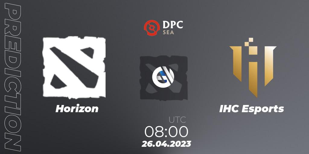Horizon vs IHC Esports: Betting TIp, Match Prediction. 26.04.2023 at 08:00. Dota 2, DPC 2023 Tour 2: SEA Division II (Lower)