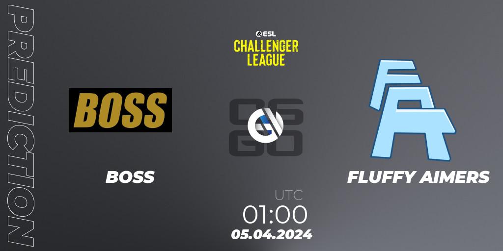 BOSS vs FLUFFY AIMERS: Betting TIp, Match Prediction. 05.04.2024 at 00:00. Counter-Strike (CS2), ESL Challenger League Season 47: North America