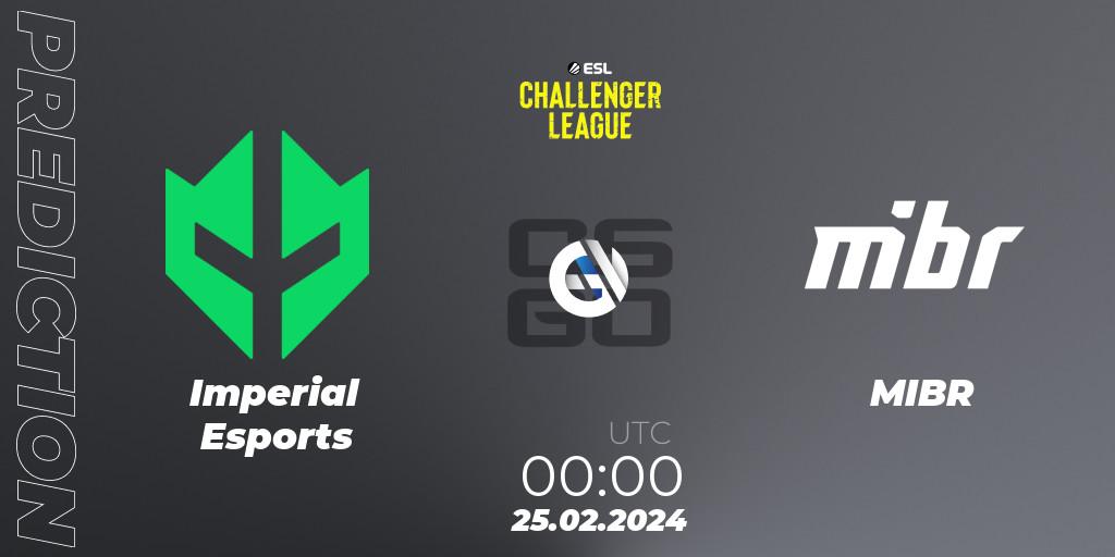 Imperial Esports vs MIBR: Betting TIp, Match Prediction. 25.02.24. CS2 (CS:GO), ESL Challenger League Season 47: South America