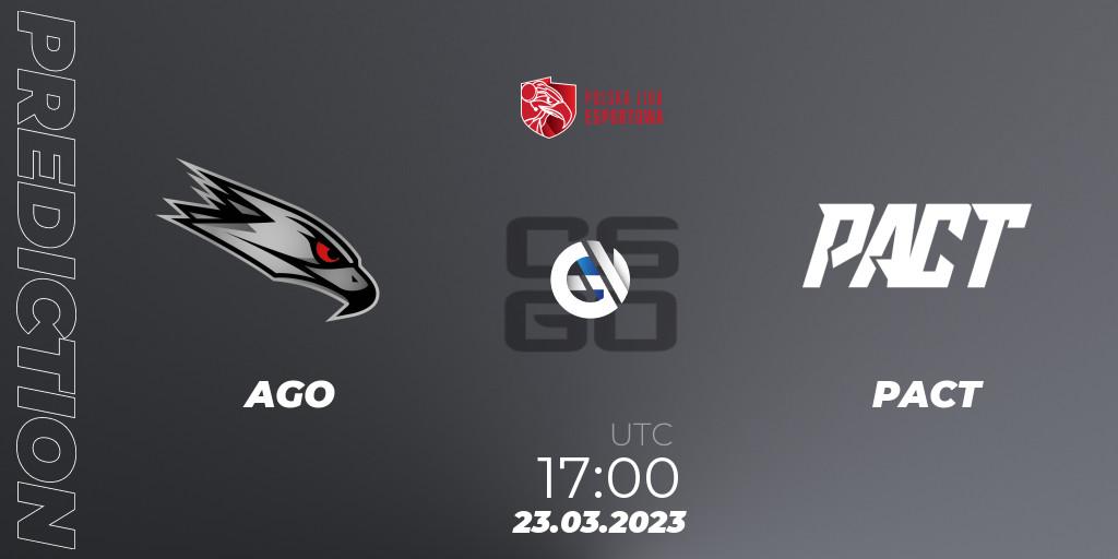 AGO vs PACT: Betting TIp, Match Prediction. 23.03.23. CS2 (CS:GO), Polska Liga Esportowa 2023: Split #1