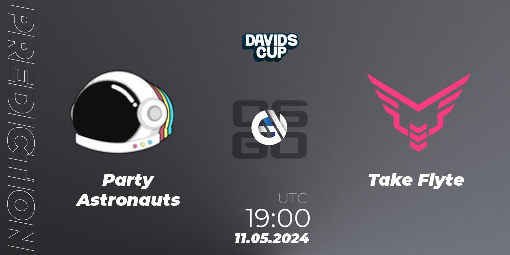 Party Astronauts vs Take Flyte: Betting TIp, Match Prediction. 11.05.2024 at 19:00. Counter-Strike (CS2), David's Cup 2024