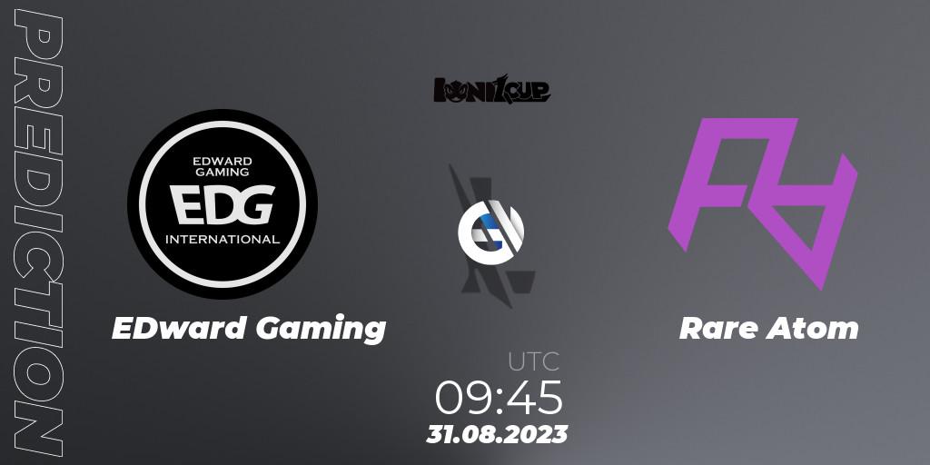 EDward Gaming vs Rare Atom: Betting TIp, Match Prediction. 31.08.2023 at 09:45. Wild Rift, Ionia Cup 2023 - WRL CN Qualifiers