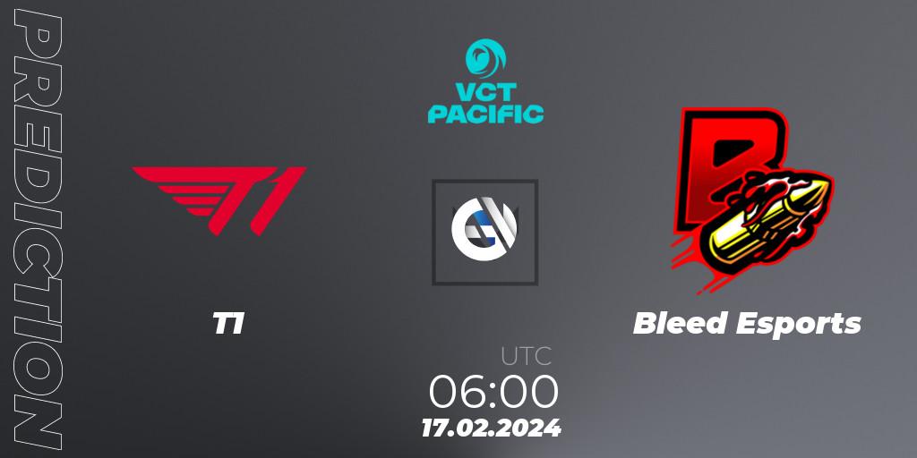 T1 vs Bleed eSports: Betting TIp, Match Prediction. 17.02.24. VALORANT, VCT 2024: Pacific Kickoff