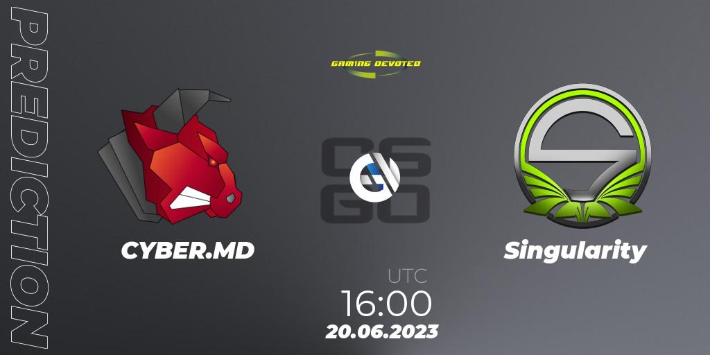 CYBER.MD vs Singularity: Betting TIp, Match Prediction. 26.06.2023 at 16:00. Counter-Strike (CS2), Gaming Devoted Become The Best: Series #2