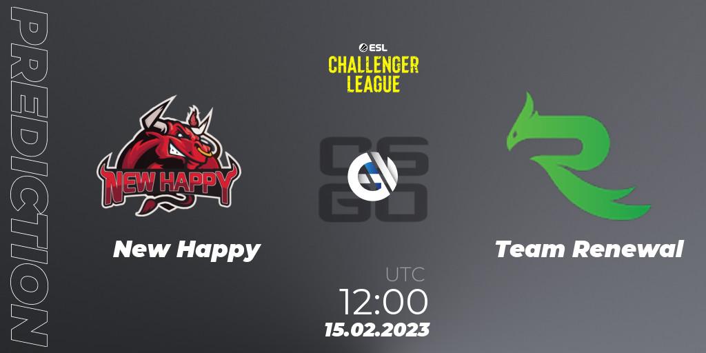 NewHappy vs Team Renewal: Betting TIp, Match Prediction. 25.02.23. CS2 (CS:GO), ESL Challenger League Season 44: Asia-Pacific