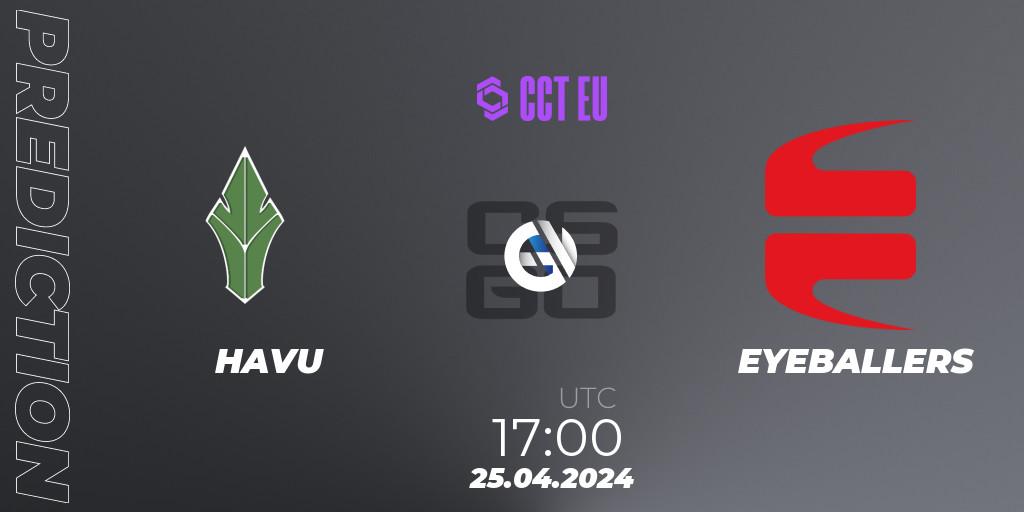 HAVU vs EYEBALLERS: Betting TIp, Match Prediction. 25.04.24. CS2 (CS:GO), CCT Season 2 Europe Series 1