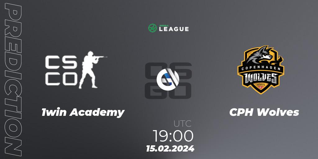 1win Academy vs CPH Wolves: Betting TIp, Match Prediction. 15.02.2024 at 19:00. Counter-Strike (CS2), ESEA Season 48: Advanced Division - Europe