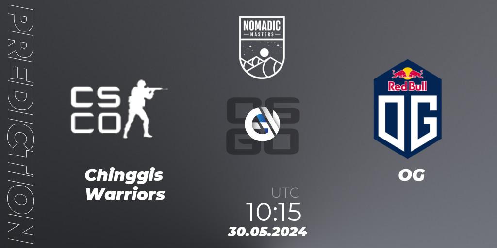 Chinggis Warriors vs OG: Betting TIp, Match Prediction. 30.05.2024 at 11:25. Counter-Strike (CS2), MESA Nomadic Masters: Spring 2024