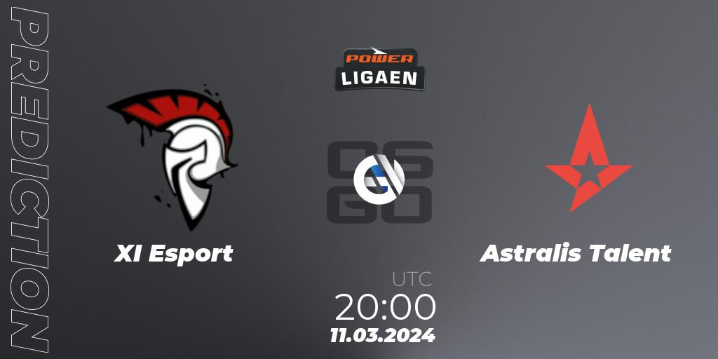XI Esport vs Astralis Talent: Betting TIp, Match Prediction. 11.03.24. CS2 (CS:GO), Dust2.dk Ligaen Season 25