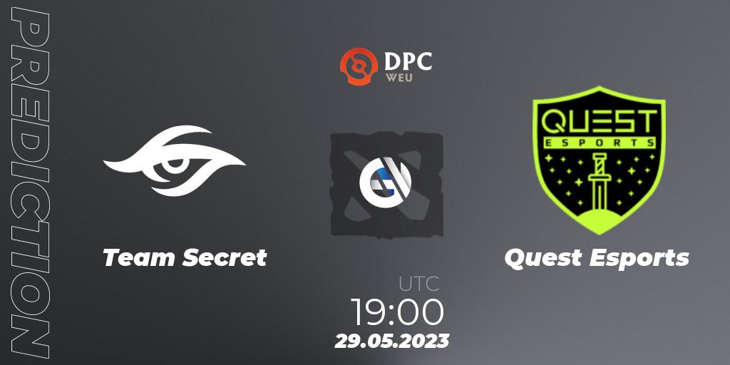 Team Secret vs PSG Quest: Betting TIp, Match Prediction. 29.05.23. Dota 2, DPC 2023 Tour 3: WEU Division I (Upper)