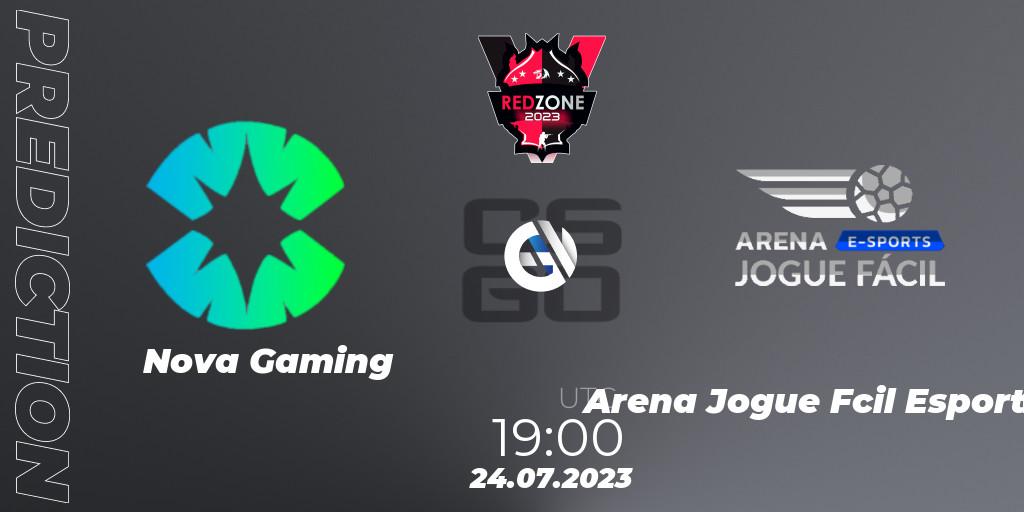 Nova Gaming vs Arena Jogue Fácil Esports: Betting TIp, Match Prediction. 24.07.2023 at 19:00. Counter-Strike (CS2), RedZone PRO League Season 5