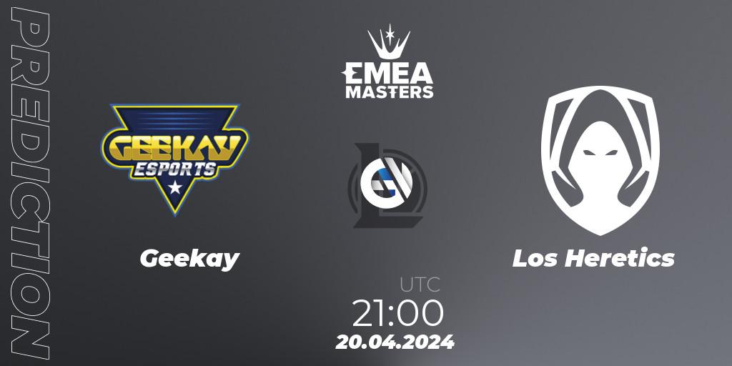 Geekay vs Los Heretics: Betting TIp, Match Prediction. 20.04.24. LoL, EMEA Masters Spring 2024 - Group Stage