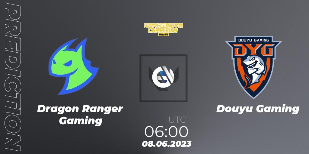 Dragon Ranger Gaming vs Douyu Gaming: Betting TIp, Match Prediction. 08.06.23. VALORANT, VALORANT Champions Tour 2023: China Preliminaries