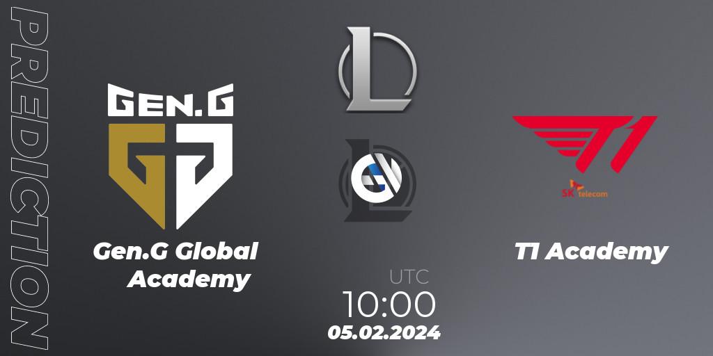 Gen.G Global Academy vs T1 Academy: Betting TIp, Match Prediction. 05.02.2024 at 10:00. LoL, LCK Challengers League 2024 Spring - Group Stage