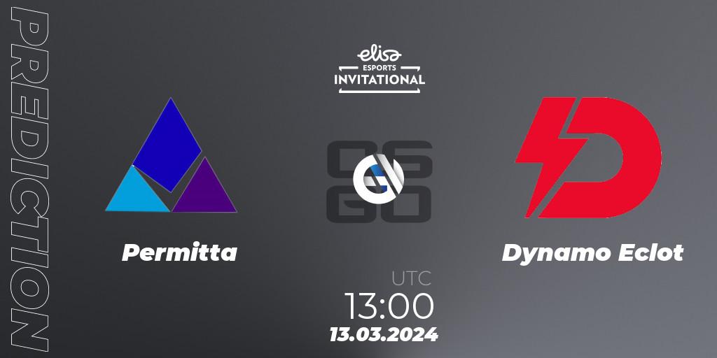 Permitta vs Dynamo Eclot: Betting TIp, Match Prediction. 13.03.2024 at 13:00. Counter-Strike (CS2), Elisa Invitational Spring 2024 Contenders