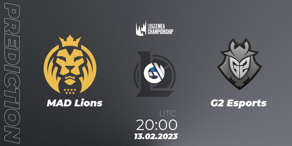 MAD Lions vs G2 Esports: Betting TIp, Match Prediction. 13.02.2023 at 19:00. LoL, LEC Winter 2023 - Stage 2