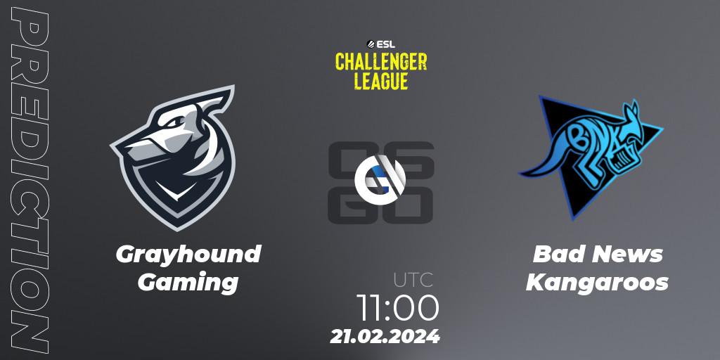 Grayhound Gaming vs Bad News Kangaroos: Betting TIp, Match Prediction. 21.02.24. CS2 (CS:GO), ESL Challenger League Season 47: Oceania