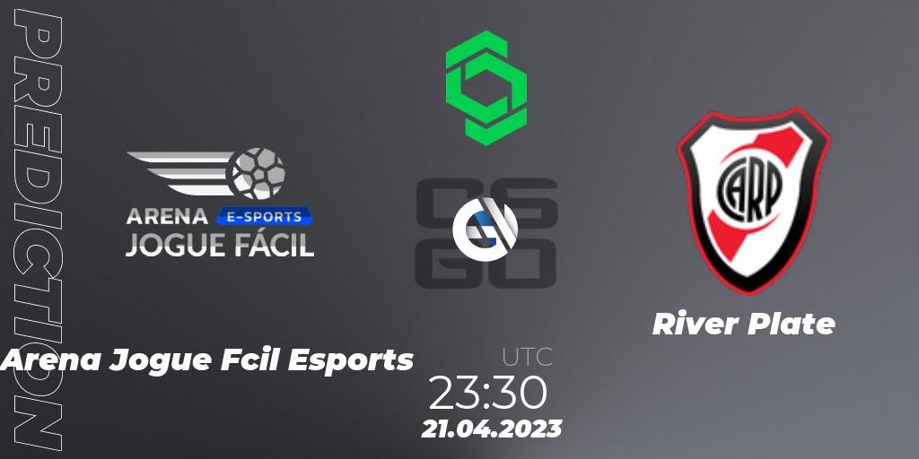  Arena Jogue Fácil Esports vs River Plate: Betting TIp, Match Prediction. 21.04.2023 at 23:30. Counter-Strike (CS2), CCT South America Series #7: Closed Qualifier