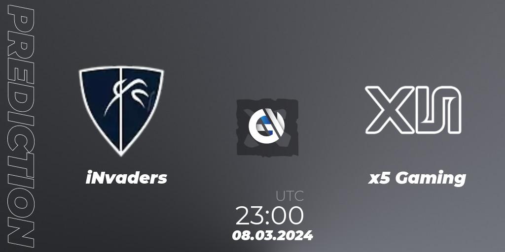 iNvaders vs x5 Gaming: Betting TIp, Match Prediction. 12.03.24. Dota 2, Maincard Unmatched - March