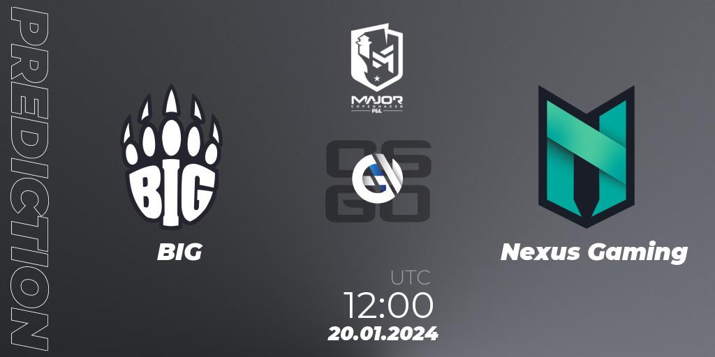 BIG vs Nexus Gaming: Betting TIp, Match Prediction. 20.01.24. CS2 (CS:GO), PGL CS2 Major Copenhagen 2024 Europe RMR Closed Qualifier