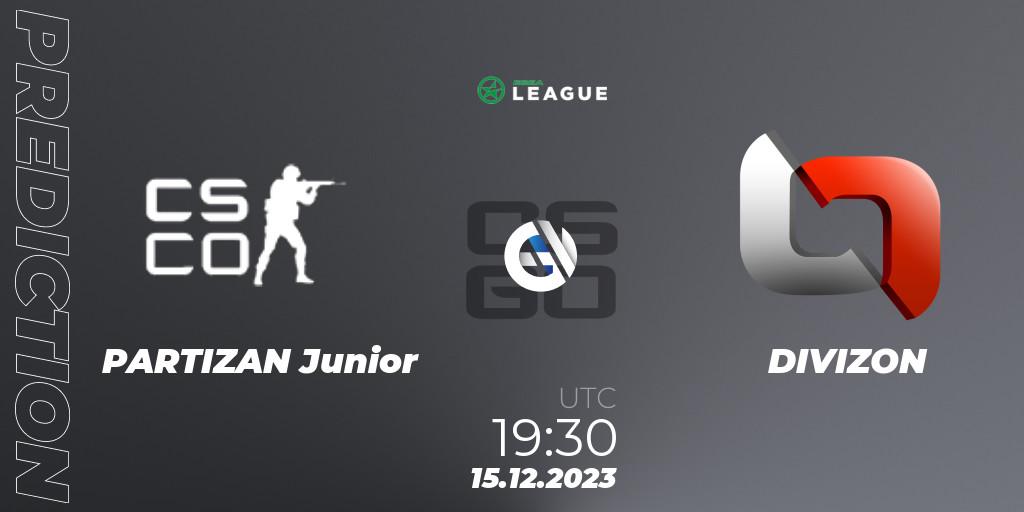 PARTIZAN Junior vs DIVIZON: Betting TIp, Match Prediction. 15.12.23. CS2 (CS:GO), ESEA Season 47: Intermediate Division - Europe