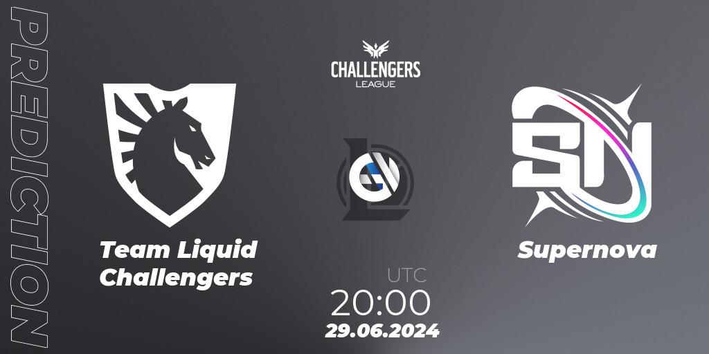 Team Liquid Challengers vs Supernova: Betting TIp, Match Prediction. 29.06.2024 at 20:00. LoL, NACL Summer 2024 - Group Stage
