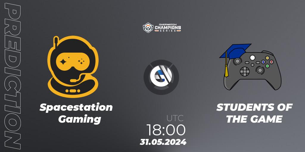 Spacestation Gaming vs STUDENTS OF THE GAME: Betting TIp, Match Prediction. 31.05.2024 at 18:00. Overwatch, Overwatch Champions Series 2024 Major