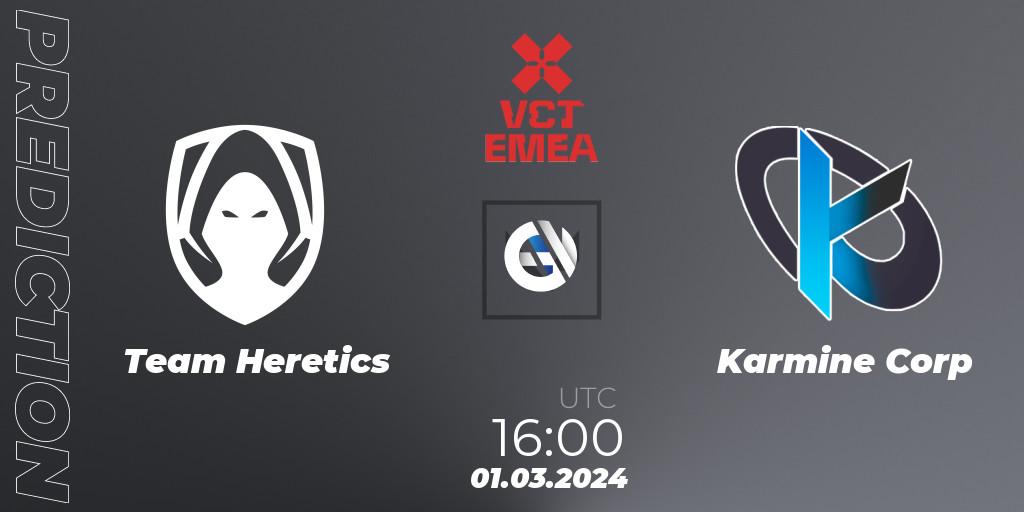 Team Heretics vs Karmine Corp: Betting TIp, Match Prediction. 01.03.24. VALORANT, VCT 2024: EMEA Kickoff