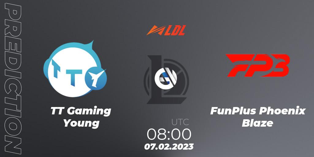TT Gaming Young vs FunPlus Phoenix Blaze: Betting TIp, Match Prediction. 07.02.2023 at 07:40. LoL, LDL 2023 - Swiss Stage