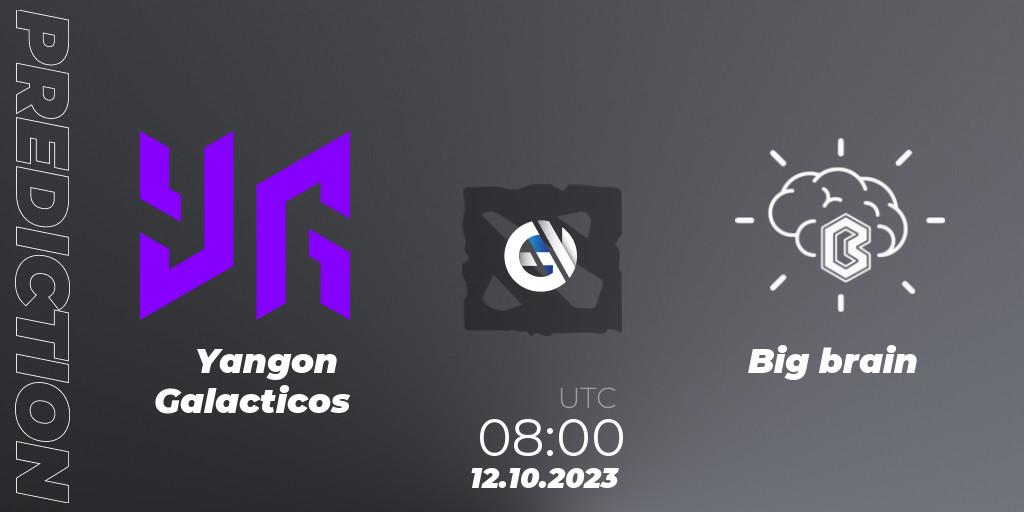 Yangon Galacticos vs Big brain: Betting TIp, Match Prediction. 12.10.2023 at 08:01. Dota 2, B5vip Championship