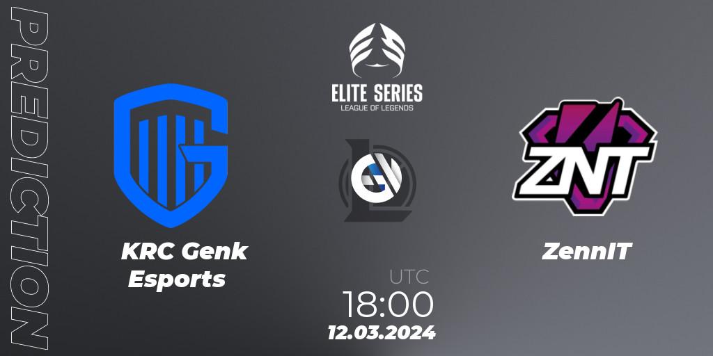 KRC Genk Esports vs ZennIT: Betting TIp, Match Prediction. 12.03.24. LoL, Elite Series Spring 2024