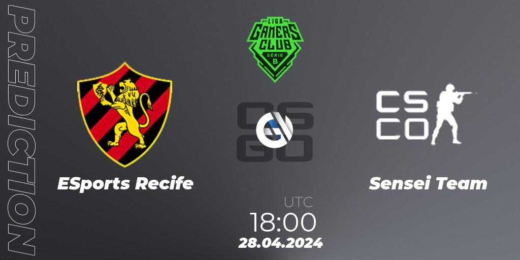 ESports Recife vs Sensei Team: Betting TIp, Match Prediction. 28.04.2024 at 18:00. Counter-Strike (CS2), Gamers Club Liga Série B: April 2024