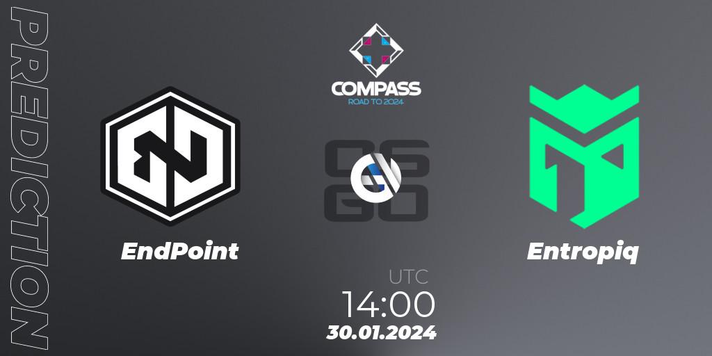 EndPoint vs Entropiq: Betting TIp, Match Prediction. 30.01.2024 at 14:00. Counter-Strike (CS2), YaLLa Compass Spring 2024 Contenders
