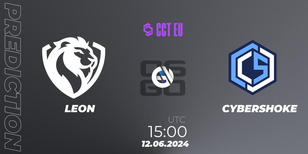 LEON vs CYBERSHOKE: Betting TIp, Match Prediction. 12.06.2024 at 15:00. Counter-Strike (CS2), CCT Season 2 European Series #6 Play-In