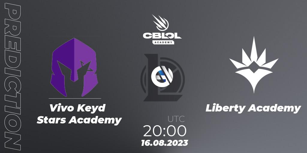 Vivo Keyd Stars Academy vs Liberty Academy: Betting TIp, Match Prediction. 16.08.2023 at 20:00. LoL, CBLOL Academy Split 2 2023 - Playoffs