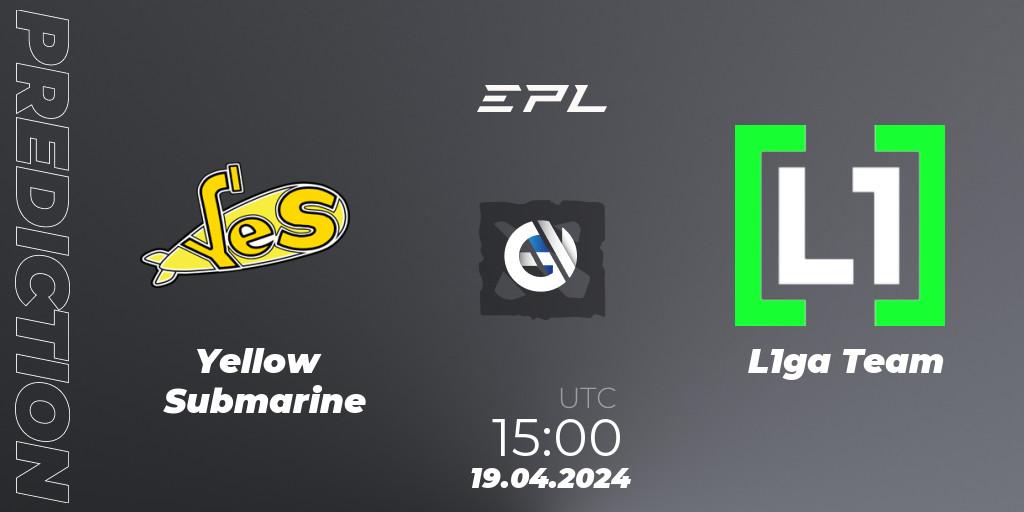 Yellow Submarine vs L1ga Team: Betting TIp, Match Prediction. 19.04.24. Dota 2, European Pro League Season 17