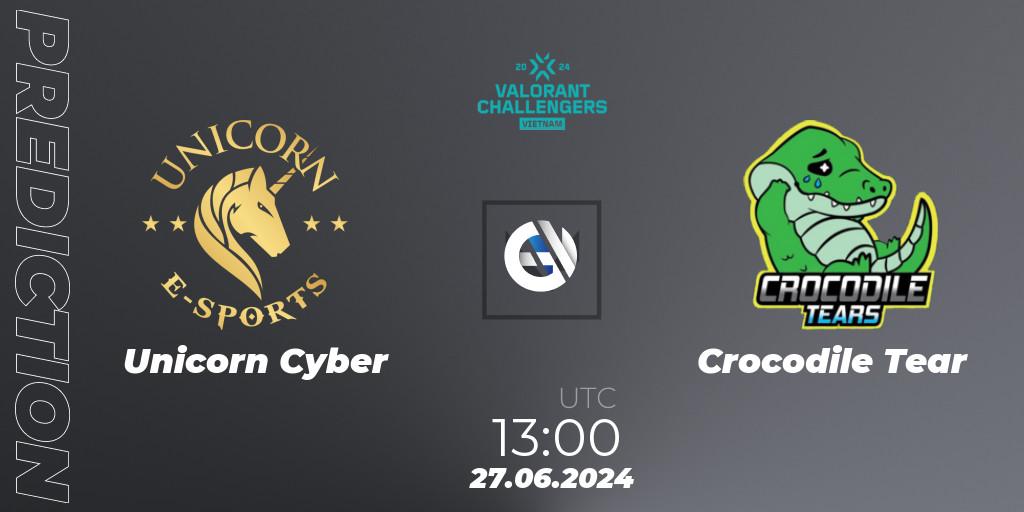 Unicorn Cyber vs Crocodile Tear: Betting TIp, Match Prediction. 27.06.2024 at 13:00. VALORANT, VALORANT Challengers 2024: Vietnam Split 2