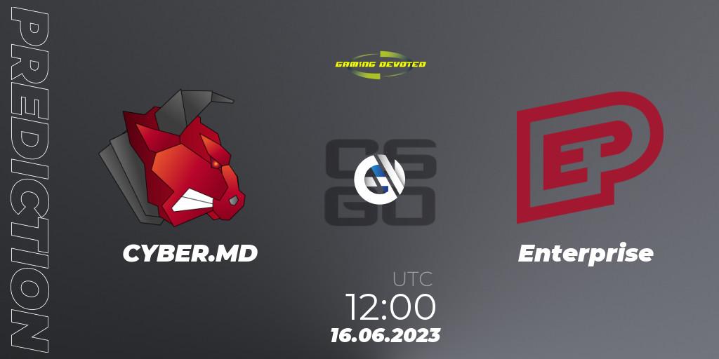 CYBER.MD vs Enterprise: Betting TIp, Match Prediction. 16.06.2023 at 12:00. Counter-Strike (CS2), Gaming Devoted Become The Best: Series #2