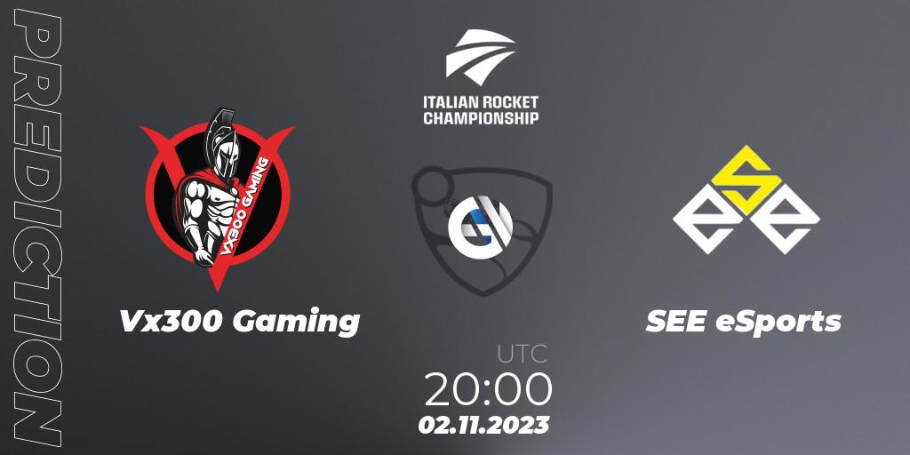 Vx300 Gaming vs SEE eSports: Betting TIp, Match Prediction. 02.11.2023 at 20:00. Rocket League, Italian Rocket Championship Season 11Serie A Relegation