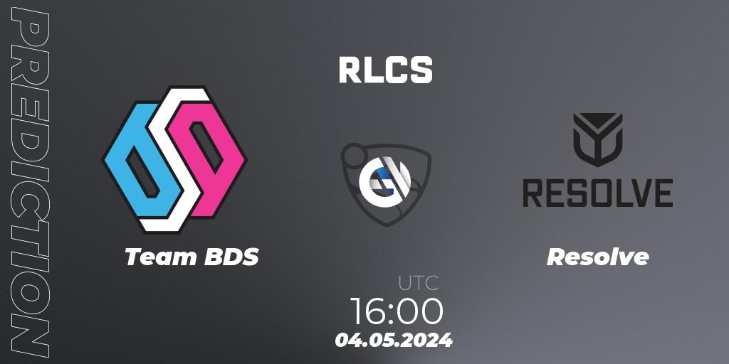 Team BDS vs Resolve: Betting TIp, Match Prediction. 04.05.2024 at 16:00. Rocket League, RLCS 2024 - Major 2: EU Open Qualifier 4