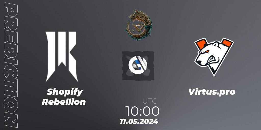 Shopify Rebellion vs Virtus.pro: Betting TIp, Match Prediction. 11.05.2024 at 09:00. Dota 2, PGL Wallachia Season 1 - Group Stage