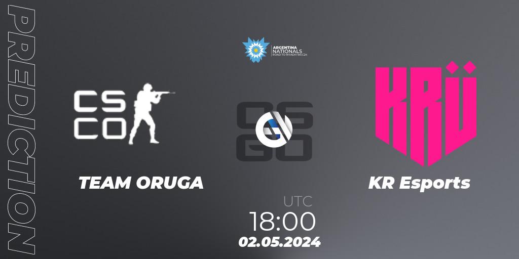 TEAM ORUGA vs KRÜ Esports: Betting TIp, Match Prediction. 02.05.2024 at 18:00. Counter-Strike (CS2), IESF World Esports Championship 2024: Argentina