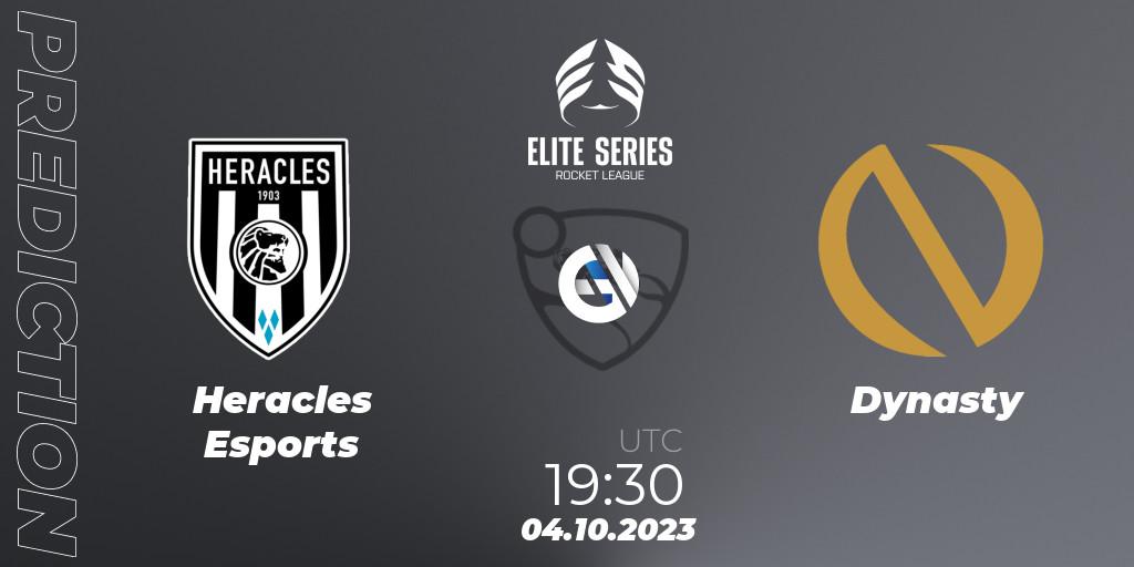 Heracles Esports vs Dynasty: Betting TIp, Match Prediction. 04.10.2023 at 19:40. Rocket League, Elite Series Fall 2023