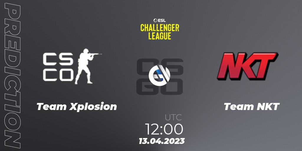 Team Xplosion vs Team NKT: Betting TIp, Match Prediction. 13.04.2023 at 12:00. Counter-Strike (CS2), ESL Challenger League Season 45: Asia-Pacific