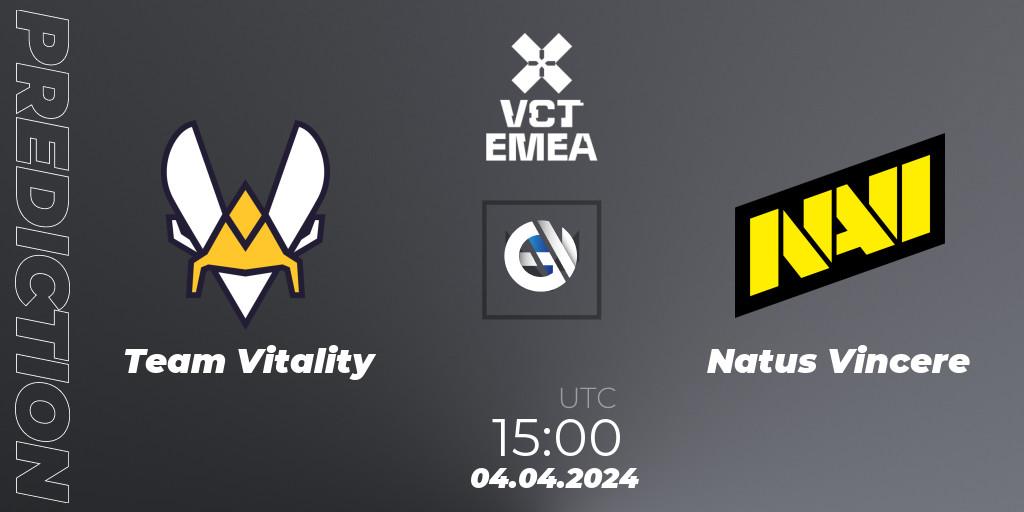 Team Vitality vs Natus Vincere: Betting TIp, Match Prediction. 04.04.24. VALORANT, VALORANT Champions Tour 2024: EMEA League - Stage 1 - Group Stage