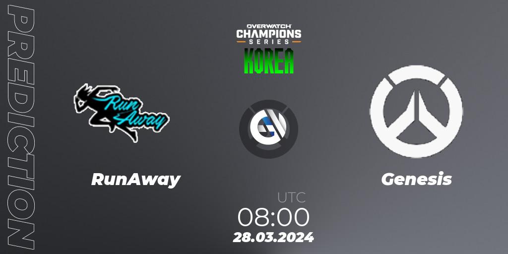 RunAway vs Genesis: Betting TIp, Match Prediction. 28.03.24. Overwatch, Overwatch Champions Series 2024 - Stage 1 Korea