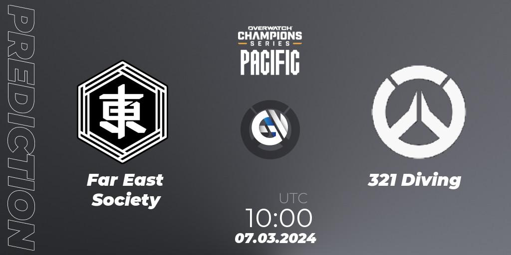 Far East Society vs 321 Diving: Betting TIp, Match Prediction. 07.03.24. Overwatch, Overwatch Champions Series 2024 - Stage 1 Pacific