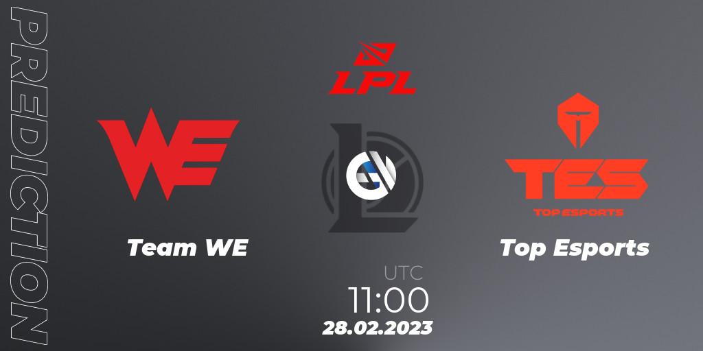 Team WE vs Top Esports: Betting TIp, Match Prediction. 28.02.2023 at 11:40. LoL, LPL Spring 2023 - Group Stage