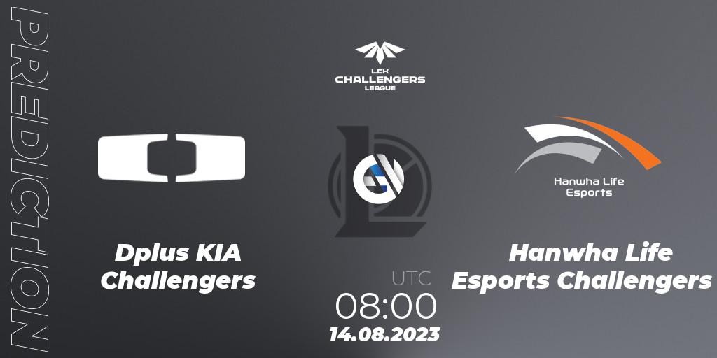 Dplus KIA Challengers vs Hanwha Life Esports Challengers: Betting TIp, Match Prediction. 14.08.2023 at 08:00. LoL, LCK Challengers League 2023 Summer - Playoffs