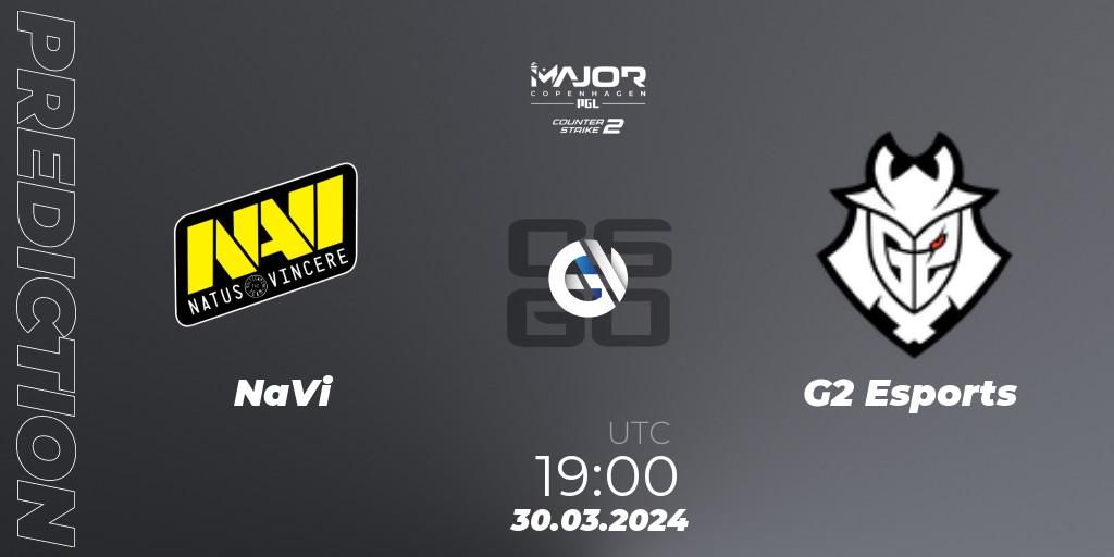 NaVi vs G2 Esports: Betting TIp, Match Prediction. 30.03.2024 at 19:50. Counter-Strike (CS2), PGL CS2 Major Copenhagen 2024